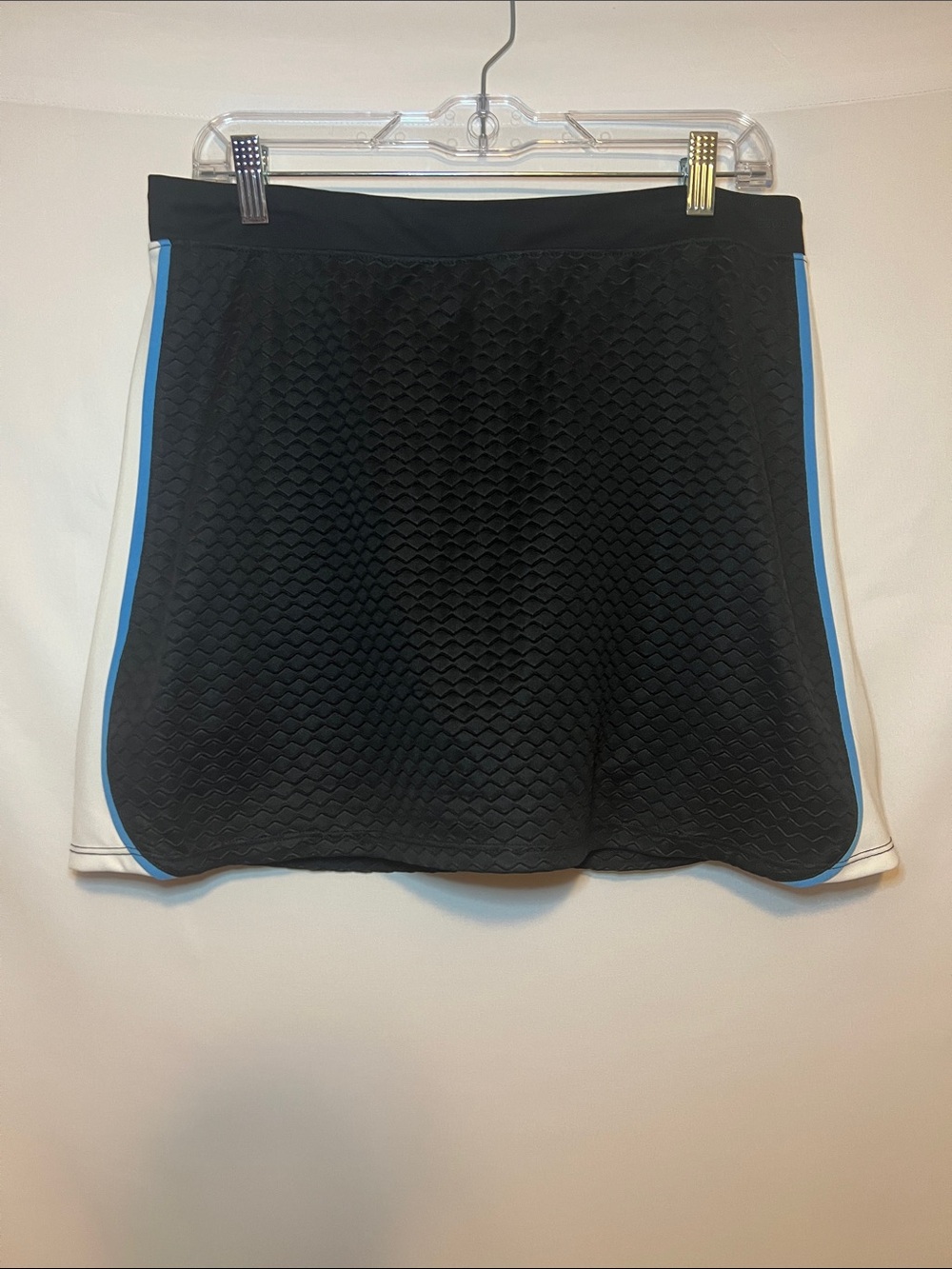 IZOD Perform-X Basix Cool-FX Skort Medium Black Blue White Trim Athletic Tennis